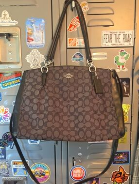 Coach Signature Canvas Tote Bag in Charcoal/Black